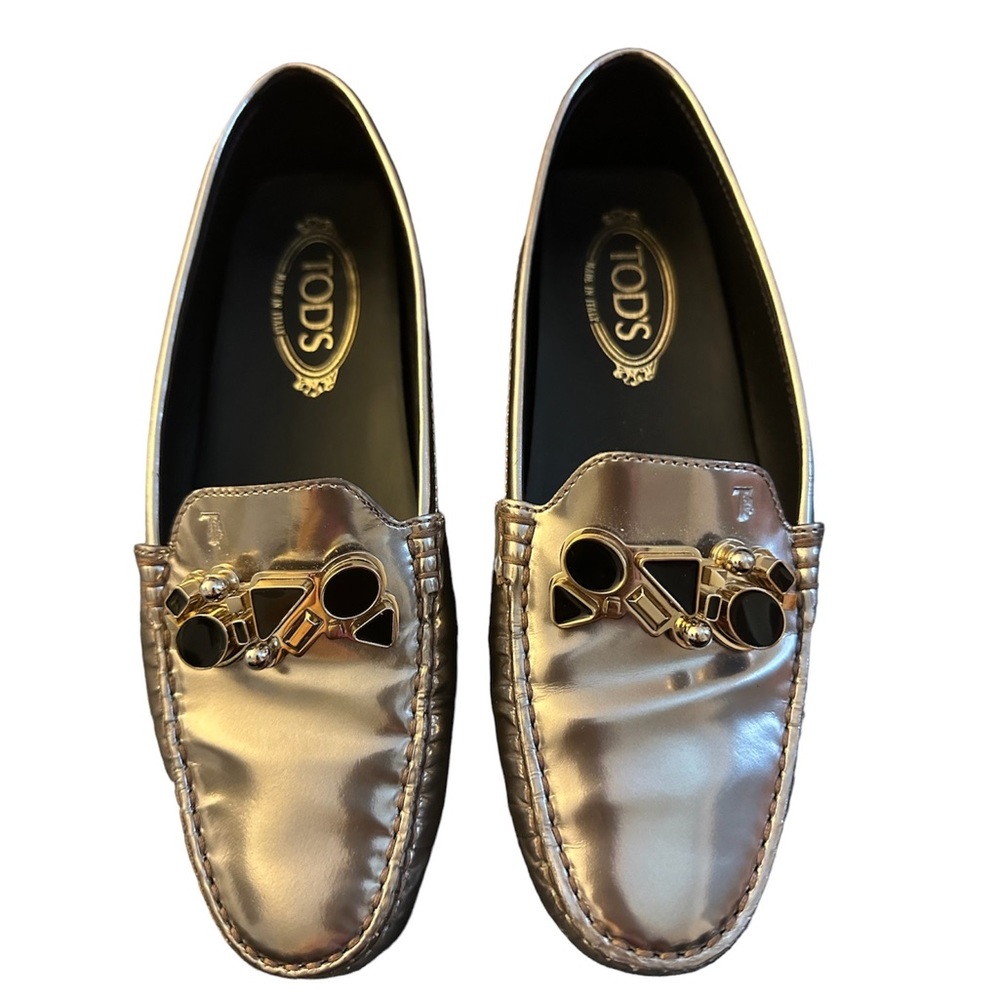 Tod’s Silver Women’s Loafers size 8-8.5